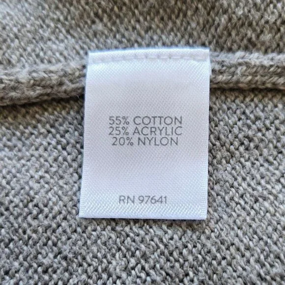 J.Jill Pure Jill Womens Medium Petite Gray One Button Cardigan Sweater Pockets - Picture 8 of 9